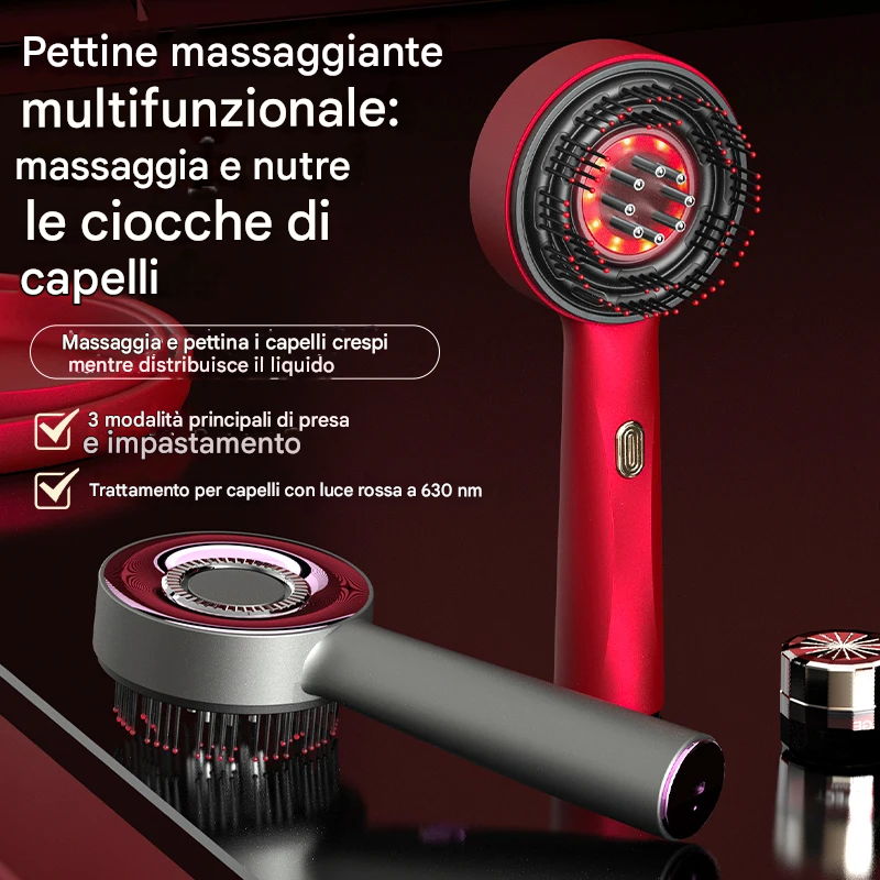 Pettine per massaggio a vibrazione elettrica