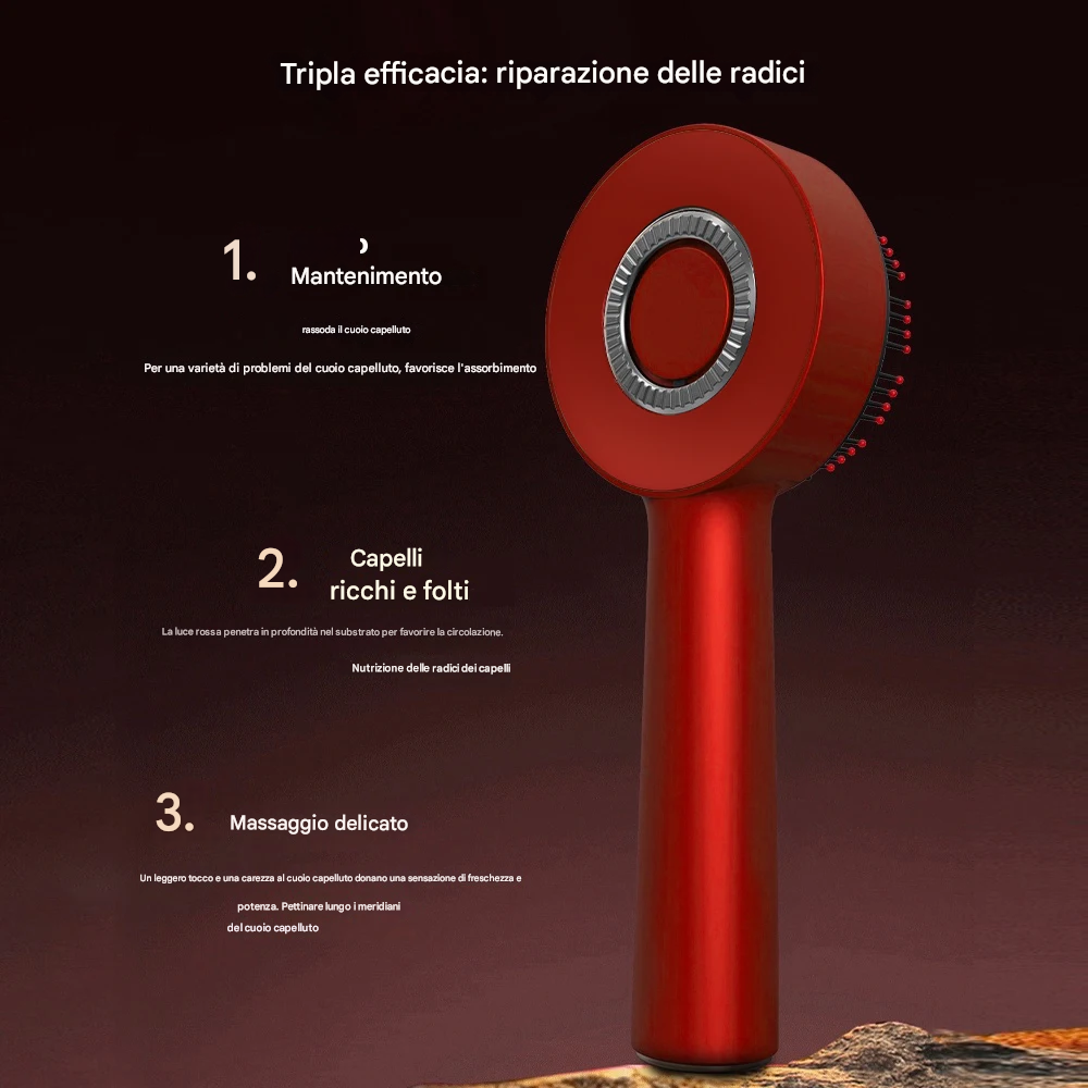 Pettine per massaggio a vibrazione elettrica