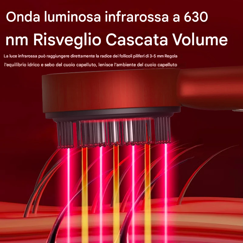 Pettine per massaggio a vibrazione elettrica
